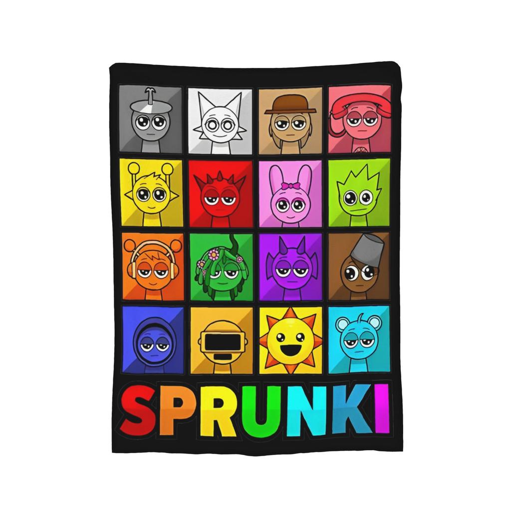 Мультяшная Игра Sprunki Incredibox Плед Фланелевый Плед Летнее Украшение для Кондиционера Мягкое Теплое Покрывало