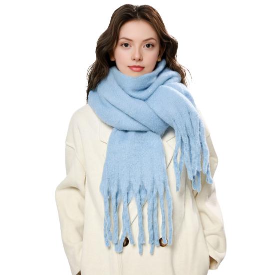 Women Scarf Extra Large Blanket Shawl Wrap Solid Color Oversized Thickened Winter Warm Shawl Wrap Cold Weather Accessory