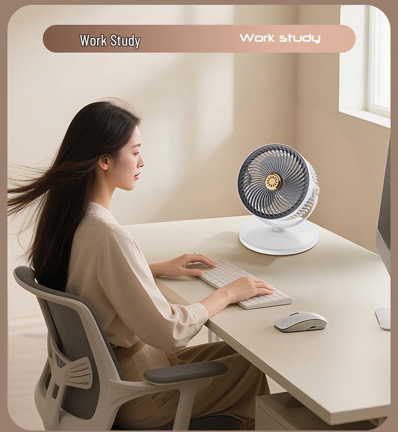 Rechargeable Vertical Floor and Desktop Circulation Fan for Home and Office