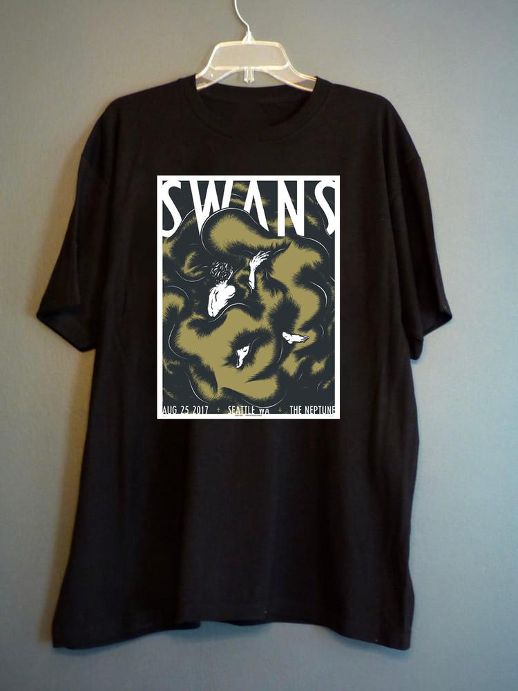 Vintage Swans Band Poster 2017 Cotton Shirt Unisex Concert S to 5XL DO644 Unisex T-Shirt
