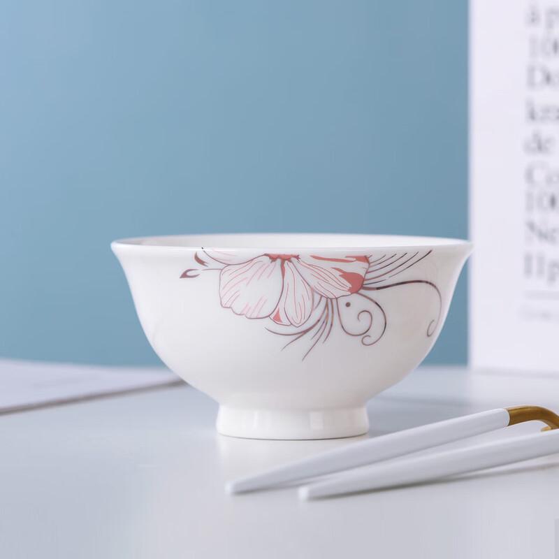 Керамические миски для риса и супа на ножке Haoya Jingdezhen - Золотая Порошковая Семья
