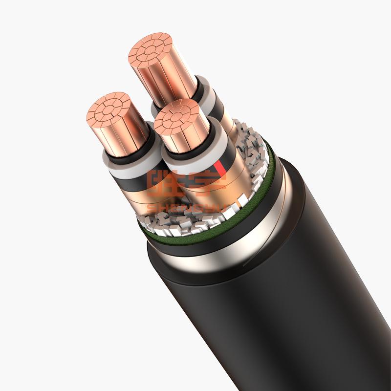 Shengyu ZRC-YJV22 Flame Retardant 8.7/15kV Oxygen-Free Copper Steel Tape Armored Power Cable