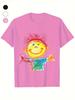 Childrens graffiti boy print pattern Tshirt Cute and childlike Suitable for summer boys shortsleeved tops