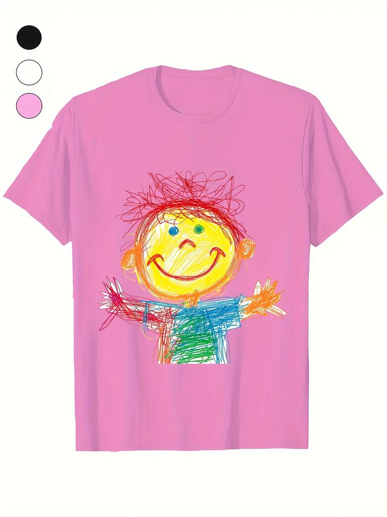 Childrens graffiti boy print pattern Tshirt Cute and childlike Suitable for summer boys shortsleeved tops