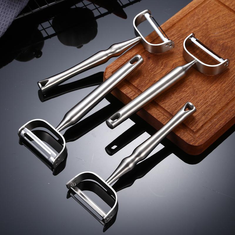 Овощечистка из нержавеющей стали Фрукты Картофель Огурец Подвижный резак Нож для чистки Слайсер Кухонный комбайн Кухонные инструменты Гаджет