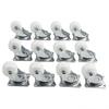 250G Swivel Casters 4/12pcs Bearing Wheels White/silver
