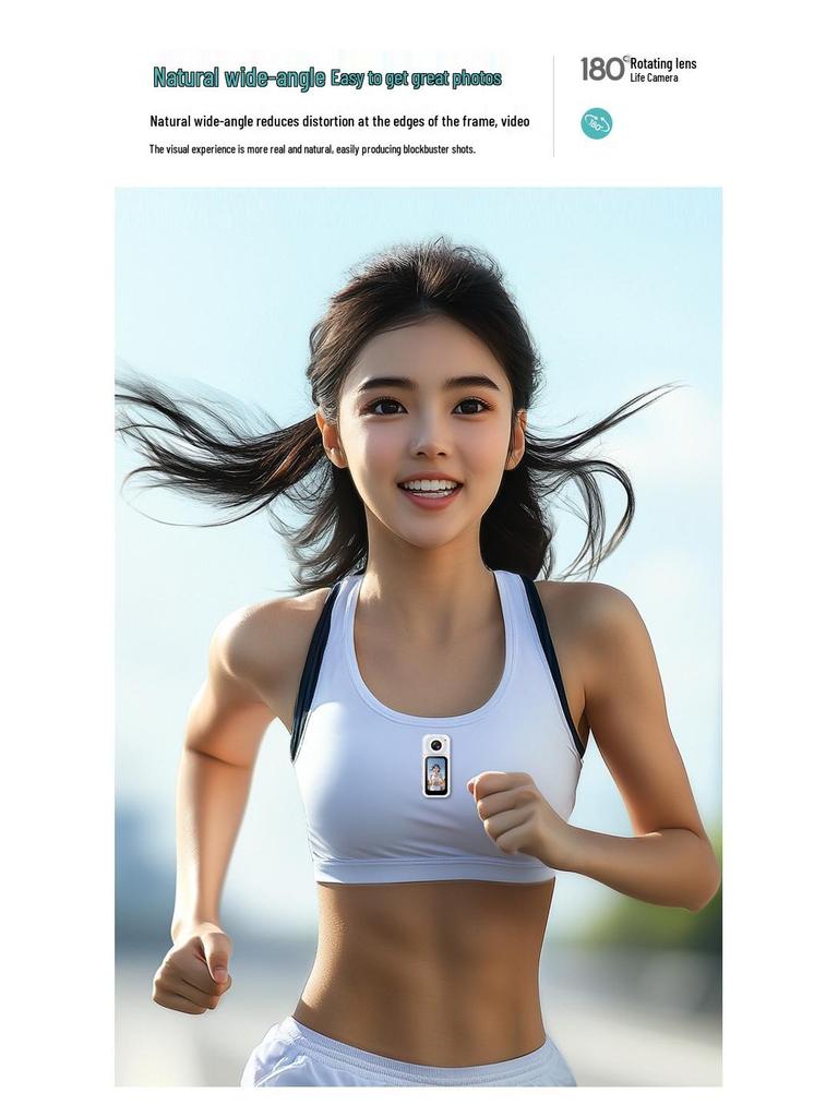 Magnetic 2.7K Night Vision Action Camera with Image Stabilization - Wearable Outdoor Thumb Camera for Cycling