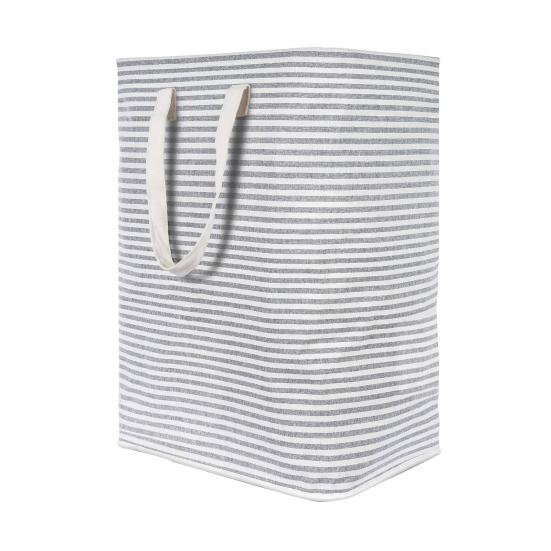 Корзина для белья, 72 л, в полоску, износостойкая, простая и удобная складная корзина для одежды
