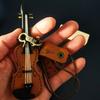 Leather Mini Violin Pendant Exquisite Bag Pendant Fashion Violin Keychain  Gift
