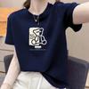2025 Summer Women's Pure Cotton Short Sleeve T-shirt - Fashionable, Versatile, Age-Reducing Round Neck Top