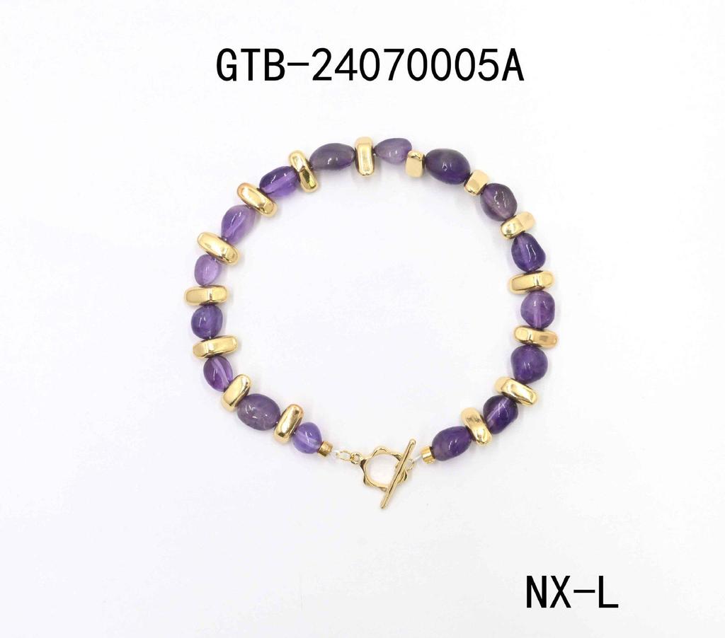 Высококачественный позолоченный браслет из натуральных камней - идеальный подарок для девушки или друга