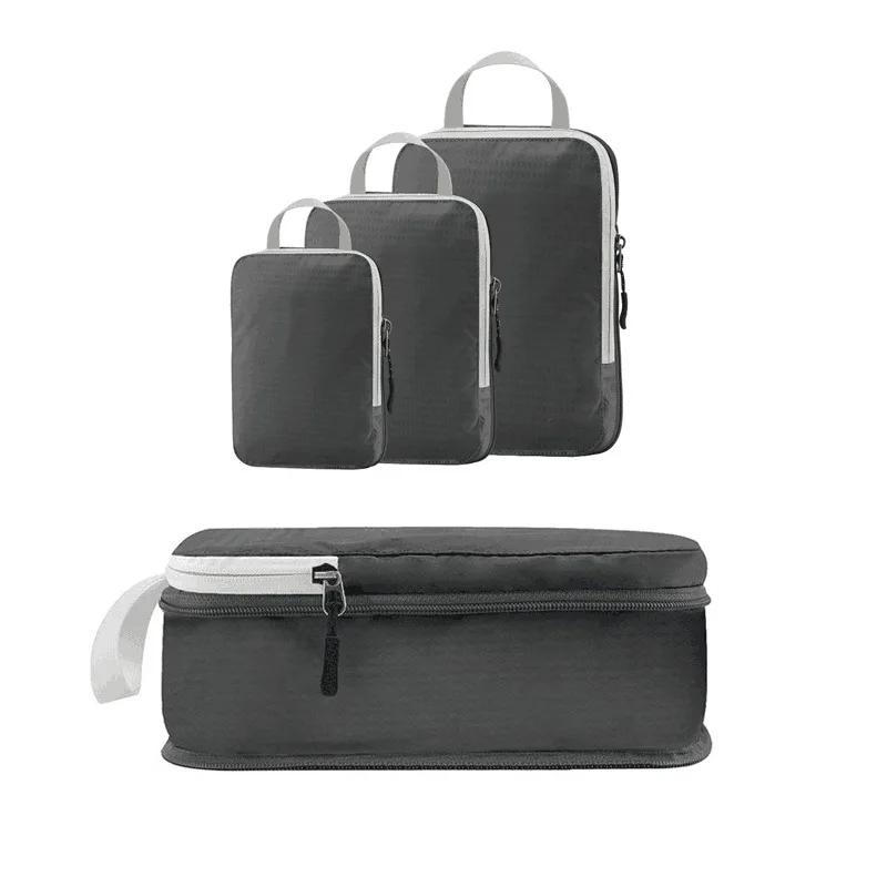 Set/3 Pieces Compressible Packing Travel Storage Bag Foldable Cubes Waterproof Portable Large Capacity Bags Luggage Organizer