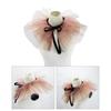 Victorian Vintage Mesh Neck Ruff Ruffle Collar Layered Clown Neck Collar Tie Cosplay Accessories for Women