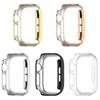 Single Row Diamond Hollow PC Watch Case for Apple Watch Series 12 42mm Aluminum / Titanium, Bling Anti-scratch Bumper Frame