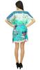 Bimba Женский вискозный короткий кафтан пляжная накидка с принтом на шнурке повседневный