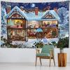 Зимнее утро Рождественский олень Настенный гобелен Рождественское настенное украшение Елка Настенное украшение Великолепная рождественская елка Камин Подарки
