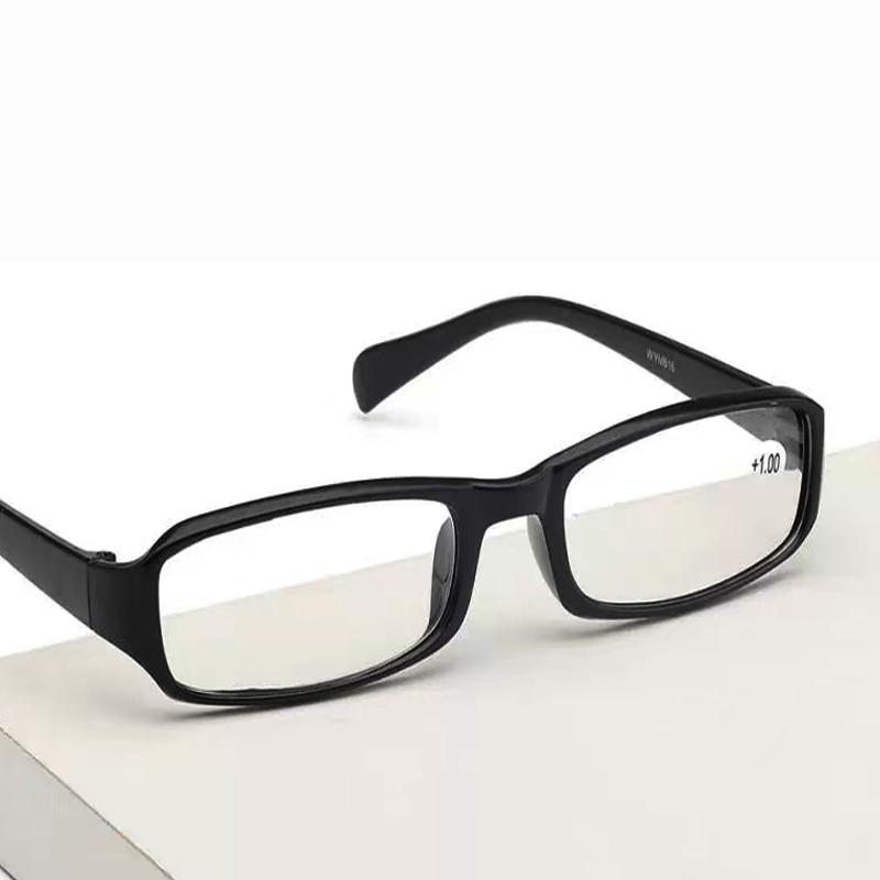 Очки для пресбиопии в черной оправе, из смолы, HD, для чтения, от +100 до +400 диоптрий, четкое зрение