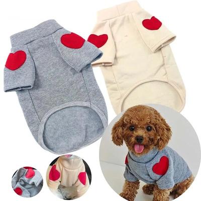 Зимняя теплая одежда для домашних животных Love Sweater Pet Dog Cat for Taddy Puppy Medium Dog Teddy Yorkshire Утолщенные толстовки Одежда для щенков