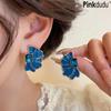 Pinkdudu новые французские ретро красочные серьги-гвоздики с каплями масла, модные милые серьги-гвоздики из сплава для женщин, ювелирные изделия, подарки PD1838