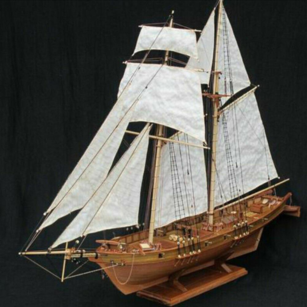Ancient Sailboat Wooden Ships Model Home Decoration Wooden Sailing Boat  DIY Hobby