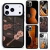 Мягкий чехол для телефона с рисунком музыкальной скрипки и гитары для iPhone 17 16 15 Pro Max Air 14 13 12 11 Plus Ударопрочный чехол Capa Cover