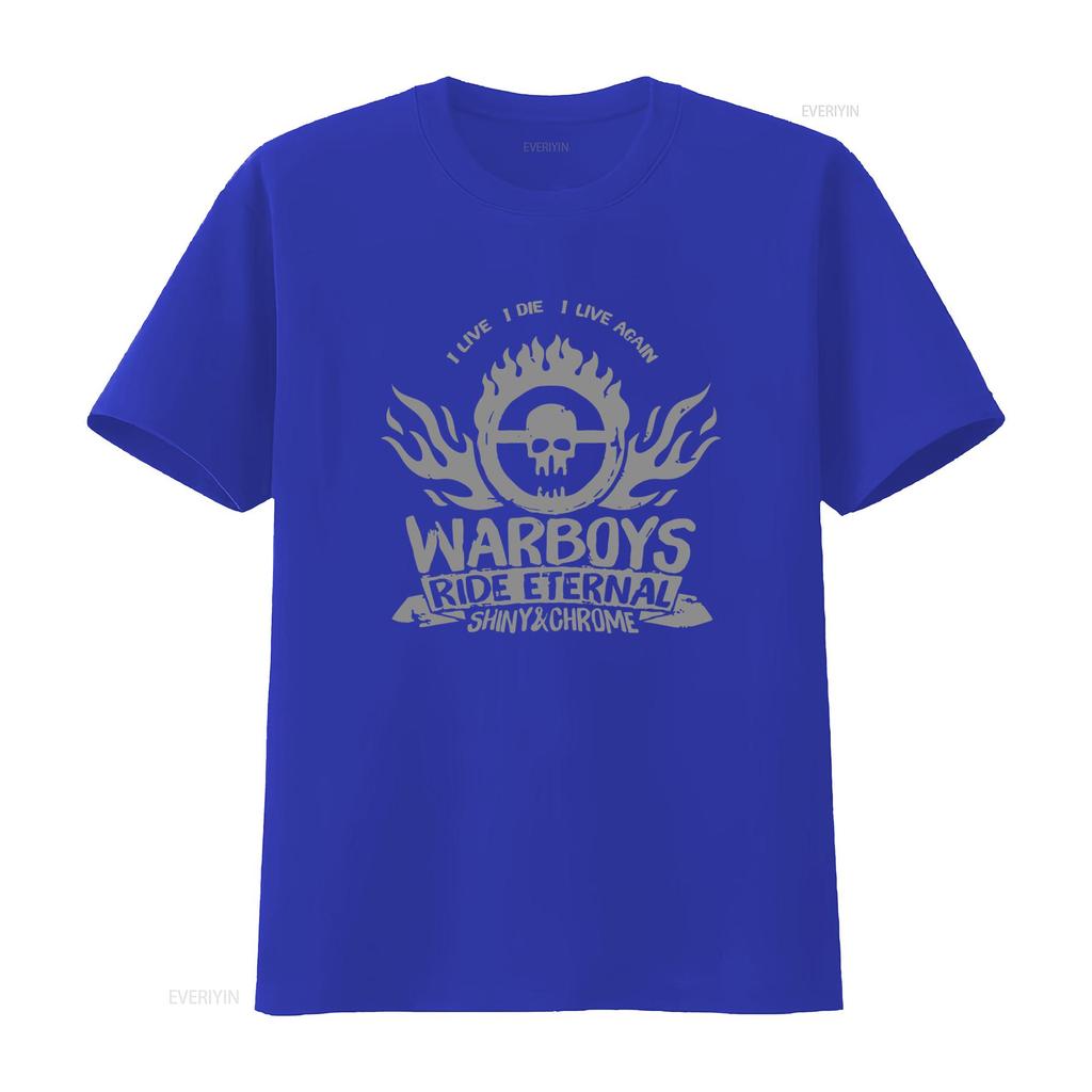 Футболка Warboys I Live Die Again Ride Eternal Дизайн Череп с Пламенем из Блестящего Хрома Американский Стиль винтажная Стиранная
