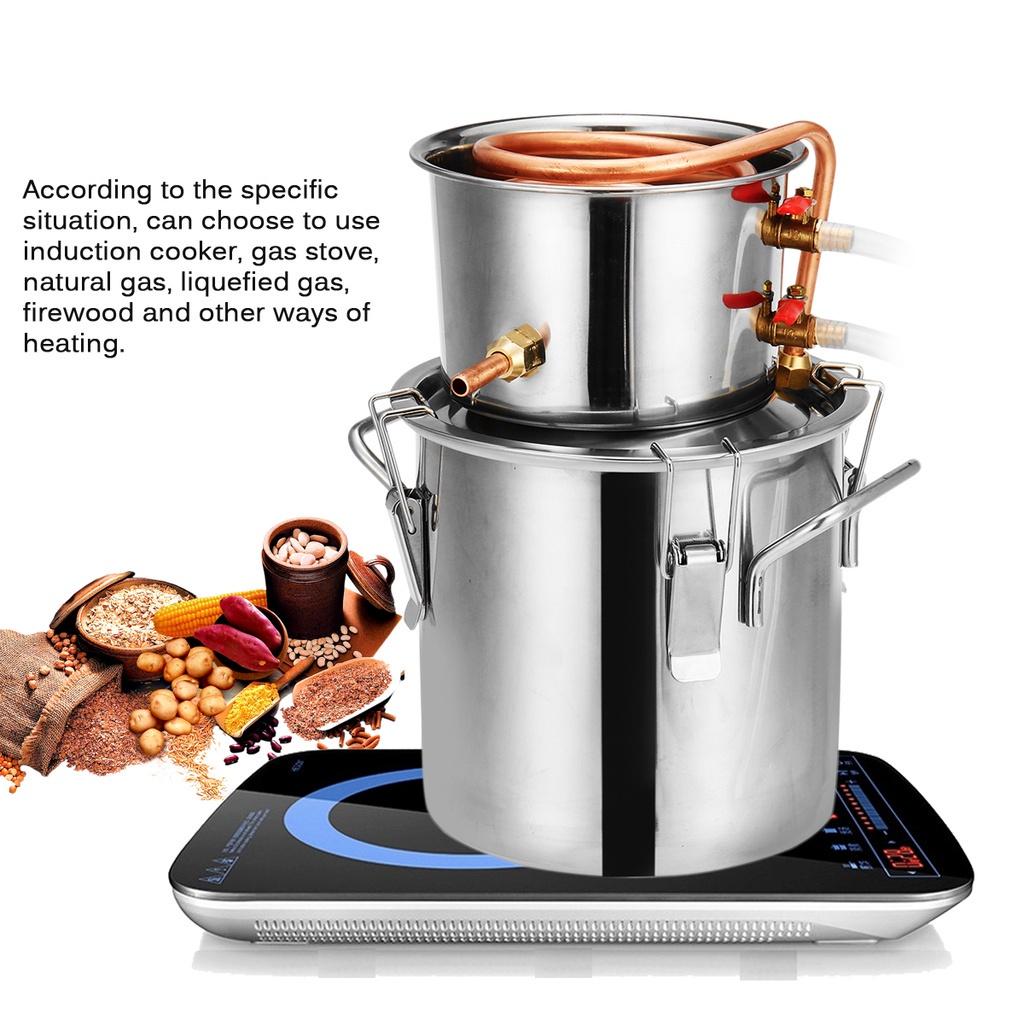 8 л/2 галлона дистиллятор аламбик, самогонный аппарат для спирта, нержавеющая медь, набор для заваривания воды, вина, бренди, эфирное масло