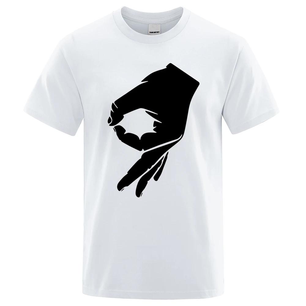 Okay Hand Sign T-Shirt Finger OK Fashion Tshirt Hipster Short Sleeve T Shirt 2023 Summer Brand Tops Brand Tee Shirt