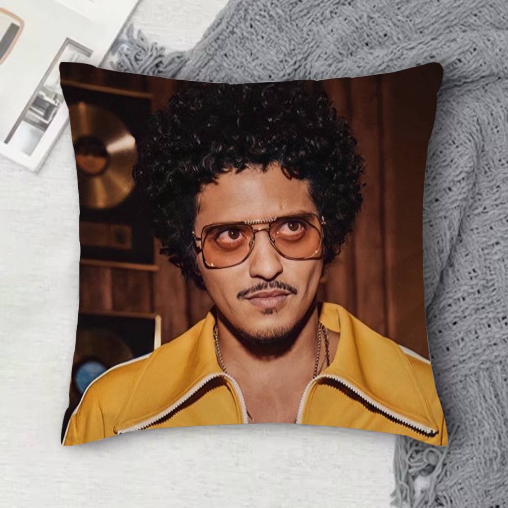 BBruno Mars Doublesided Printed Square Decorative Cushion Cover for Sofa Living Room Home Decor