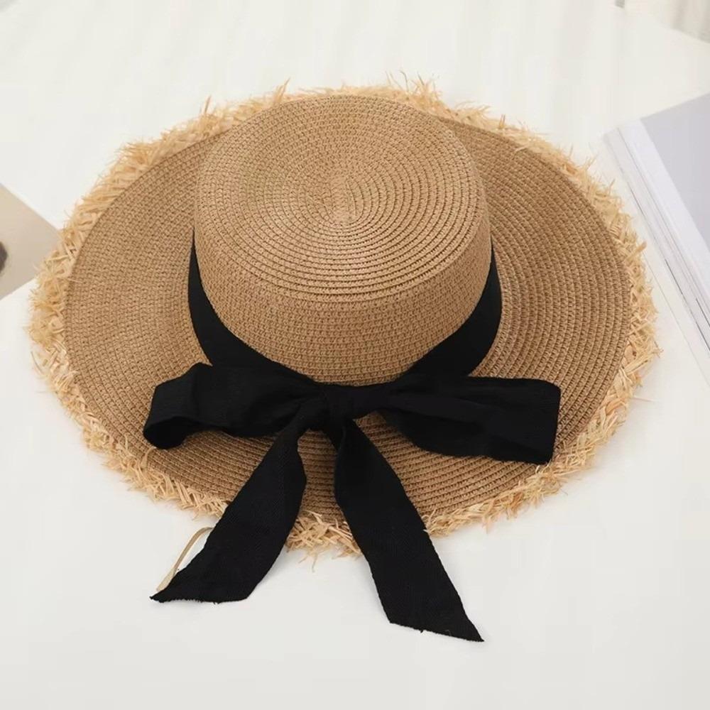 Wide Brim Fisherman Hat Breathable Beach Hat Casual Panama Hat Spring and Summer