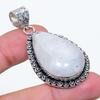 Rainbow Moonstone Gemstone 925 Sterling Silver Jewelry Pendant 2.01" SU-10671