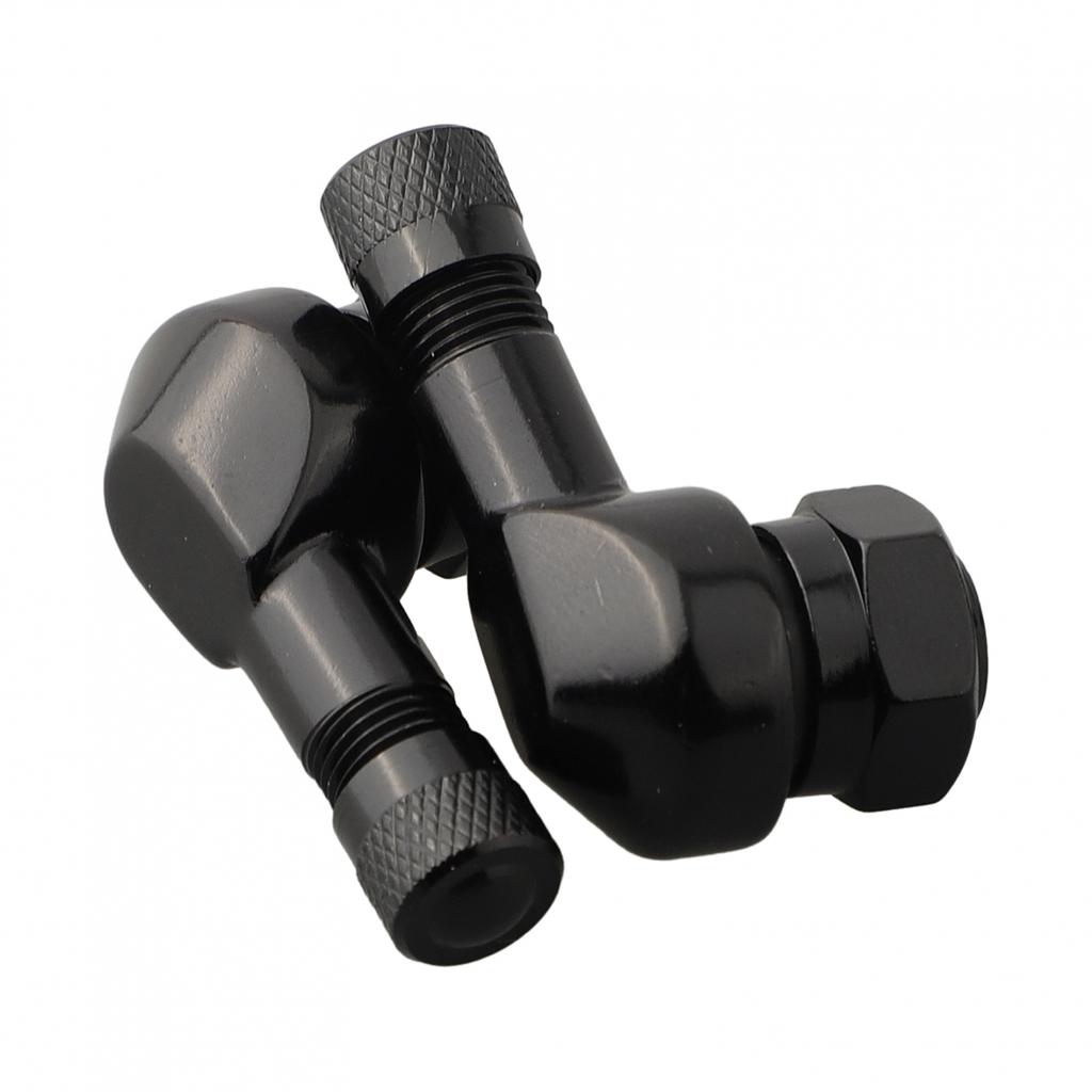 Motorcycle 90 Degree Angle Valve Stems with CNC Aluminum Alloy Material (2PCS)
