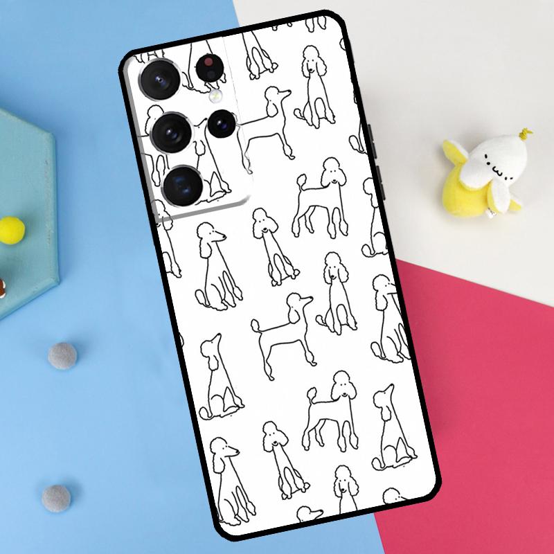 Poodle Dog Cartoon Back Case For Samsung Galaxy S26 S25 S24 S21 S22 S23 Ultra S10 Plus S20 FE S25 FE Soft Cover