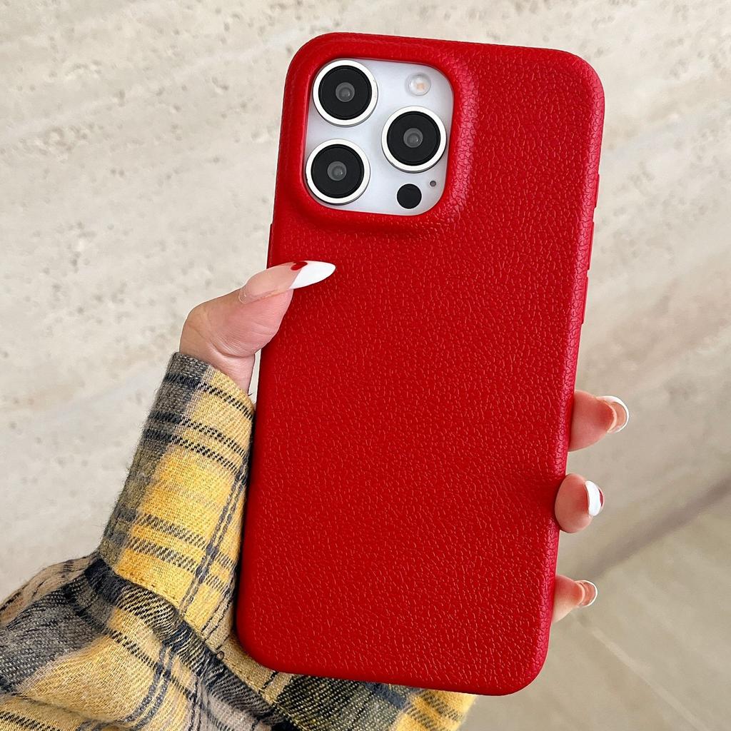 Чехол для телефона в стиле личи с кожаным узором для Iphone 17 Air 16 Pro Max 15 Plus 14 13 12 11 Pro 17Pro Ударопрочный Защитный Задний Чехол Аксессуары