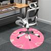 1pc Heart Print Office Round Rug, Carpet for Office, Gaming, Lightweight Round Floor Mat yy260208006