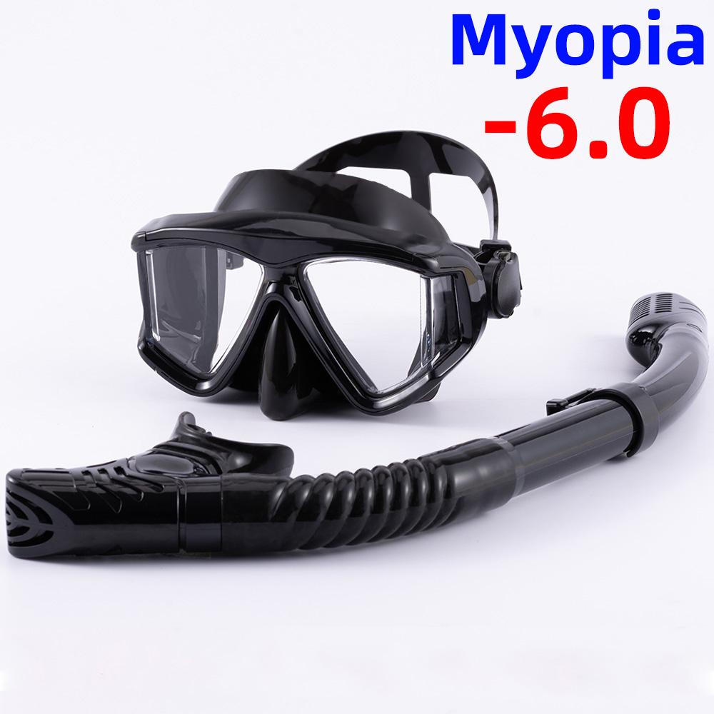 Оптический набор для подводного плавания с маской для близорукости, очки для плавания с близорукостью, панорамные очки с широким обзором для взрослых и молодежи