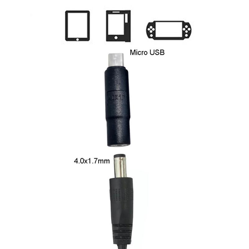 4.0x1.7mm/3.5x1.35mm Разъем-адаптер питания Female на USB Male для зарядки телефона, планшета