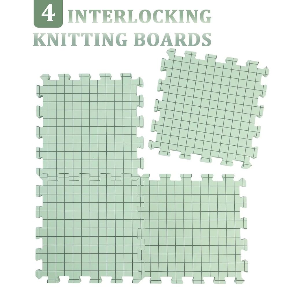 1/4Pcs Ultra Thick Knitting Block Mat Portable Grid Knitting Board New Foam Blocking Board