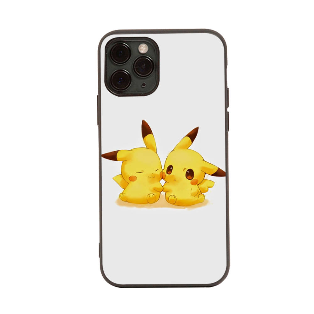 Чехол PK19 Little Cute Pikachu Black Sofe для Samsung Note 20 Lite S24 Ultra S23 A03 A05 A06 A11 A71 A15 A16 A13 A24 A25 A33 A52 A53 A50 M55 M35 Plus