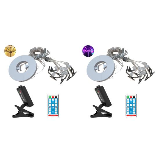 Открытый солнечный зонтик с регулируемой яркостью, автоматическое включение/выключение, пульт дистанционного управления, водонепроницаемый светодиодный зонтик, патио, украшение для вечеринки