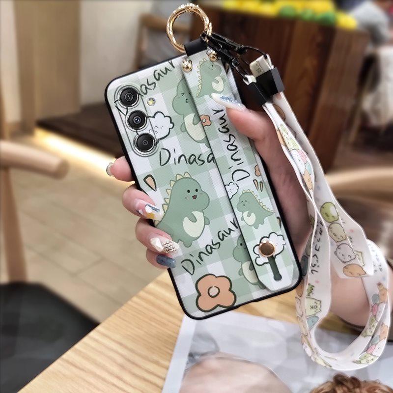Wrist Strap Fashion Design Phone Case For Samsung Galaxy M34 5G/SM-M346B Soft Case Phone Holder Back Cover Protective
