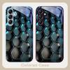 Синий градиентная сетка для Samsung Galaxy A01 02 03 Core A04 A14 4G A13 54 34 31 20 25 23 22 5G S21 Ultra S20 Стеклянный чехол для телефона