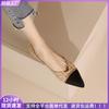 Остроносые туфли-лодочки женские на плоской подошве летние с мелким вырезом мягкая подошва женские туфли повседневные большого размера женская обувь