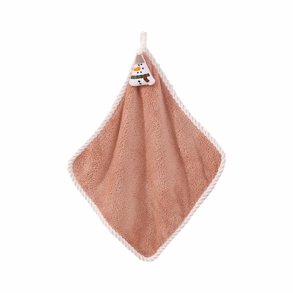 Мягкое и милое полотенце для рук с изображением Санта-Клауса из кораллового бархата