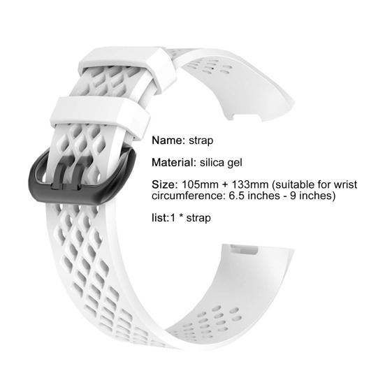Сменный ремешок для часов Смарт-браслет Мягкий силиконовый ремешок на запястье с круглыми отверстиями для Fitbit
