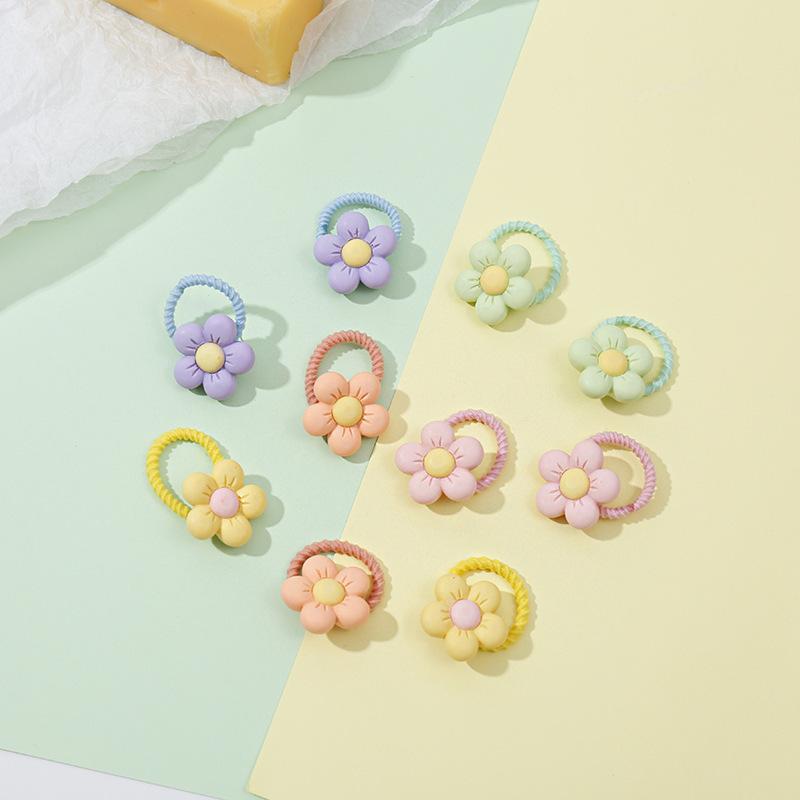 10 шт./компл., резинки для волос с милыми мультяшными животными для девочек, эластичная резинка для волос, головные уборы, аксессуары для волос