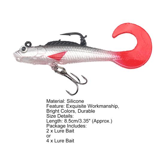 8,5 см/7,8 г рыболовная приманка яркий цвет рыболовный крючок мягкая силиконовая приманка для рыбалки
