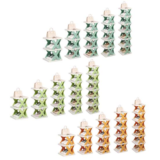 Органайзер для хранения обуви. Многослойный дизайн. Прочная несущая способность. Отличная устойчивость. Легко устанавливается. Съемная вертикальная полка для обуви.