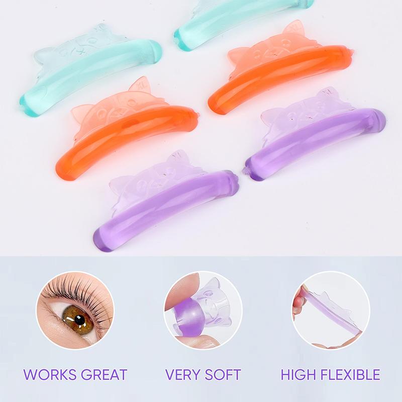 5 пар Силиконовые валики для завивки ресниц C-загиб Липкие палочки для лифтинга ресниц Аксессуары для 3D наращивания ресниц Многоразовый инструмент для макияжа