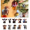 Cute Wooden Cartoon Cow Pendant Home Party Christmas Tree Ornament Toy CDN